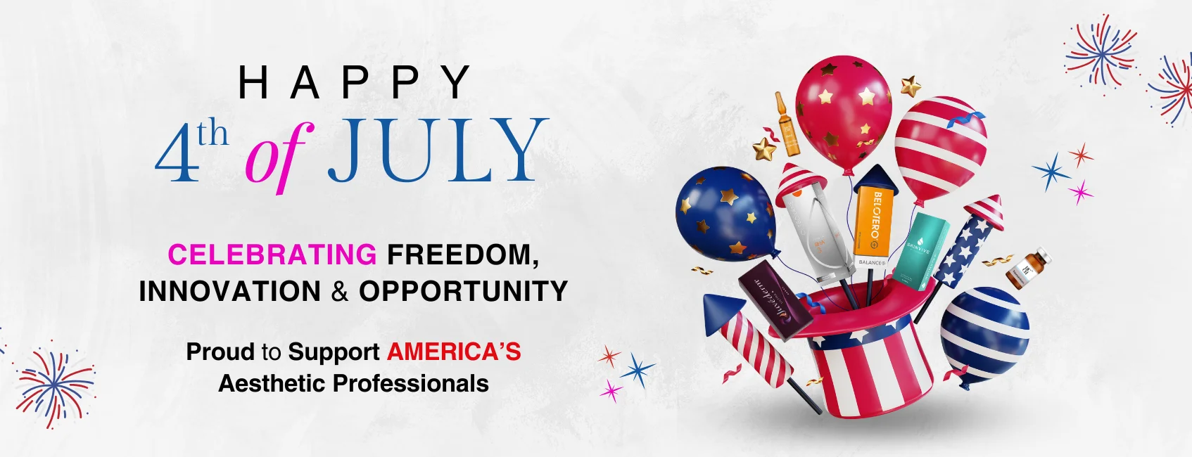 Happy 4th of July Aesthetics Depot Banner AW July 2026 Aesthetics Depot